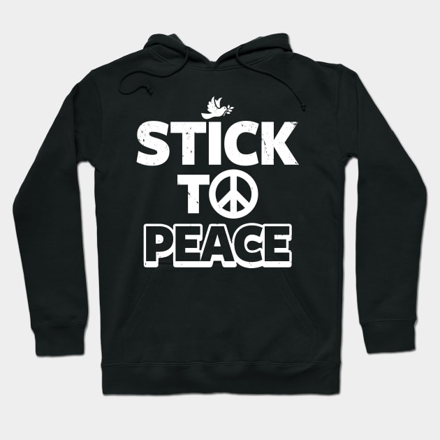 Peace Anti-War Funny Original Dove Peace Sign Slogan Hoodie by BoggsNicolas